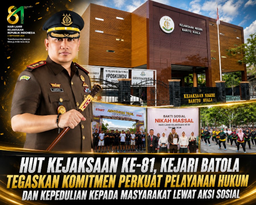 Kejari Batola Tegaskan Komitmen Perkuat Pelayanan Hukum dan Kepedulian Kepada Masyarakat Lewat Aksi Sosial